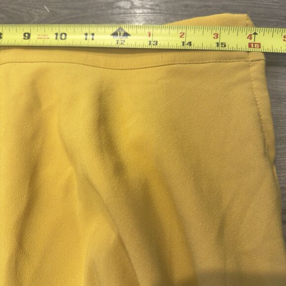 ModCloth "Just this sway" Midi Skirt Size L Mustard Yellow Pockets Swing A-line - Picture 7 of 10